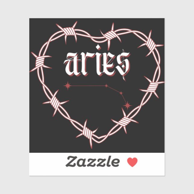 Aries Constellation Gothic Barbed Wire Design (Sheet)
