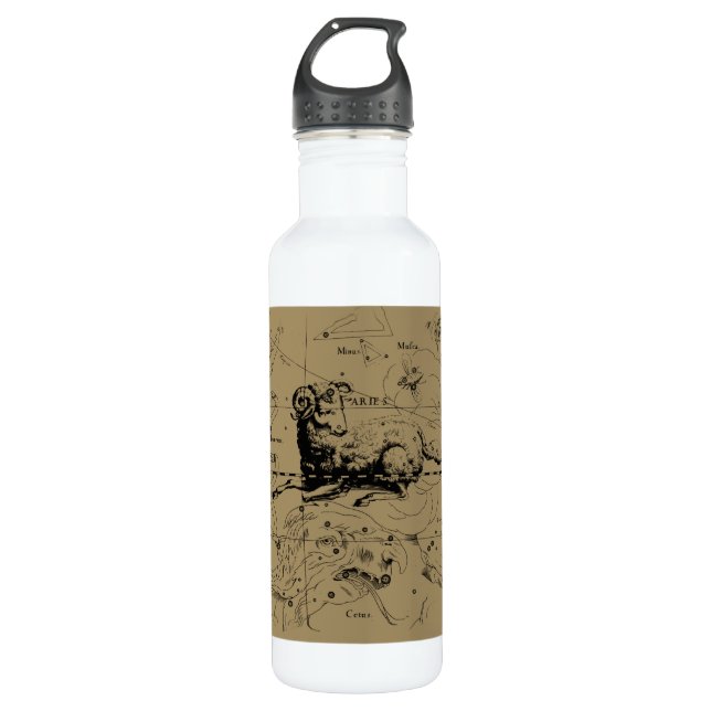 Aries Constellation Hevelius 1690 March 21 - Apr19 710 Ml Water Bottle (Front)