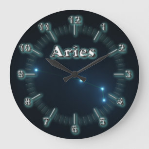 Aries constellation large clock