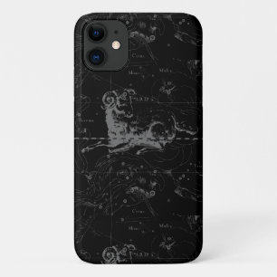 Aries Constellation Map Engraving by Hevelius iPhone 11 Case