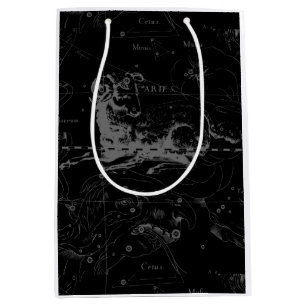 Aries Constellation Map Engraving by Hevelius Medium Gift Bag