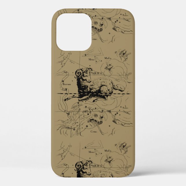 Aries Constellation Map Hevelius 1690 Case-Mate iPhone Case (Back)