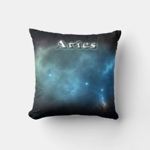 Aries constellation throw pillow