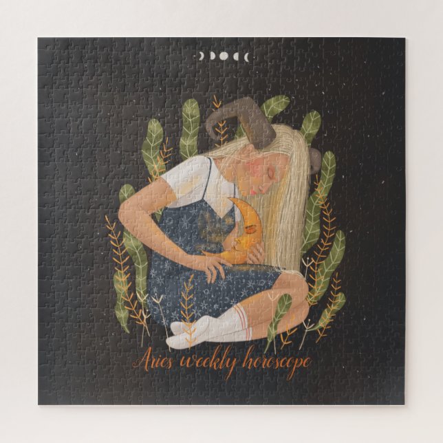 Aries customize name 12 signs of the Zodiac design Jigsaw Puzzle (Vertical)