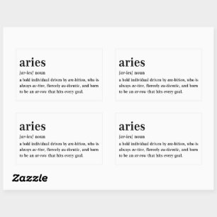 Aries Definition Aesthetic Astrology Gift Sticker