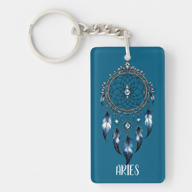 Aries Dreamcatcher Keychain (Front)