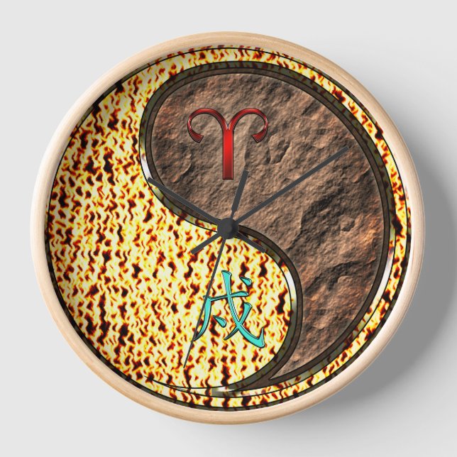 Aries & Earth Dog Clock (Front)