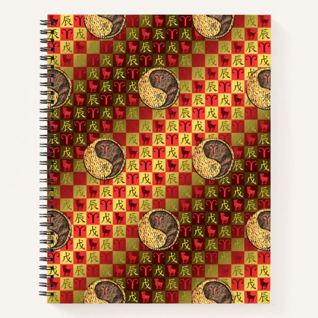 Aries & Earth Dragon Notebook (Front)