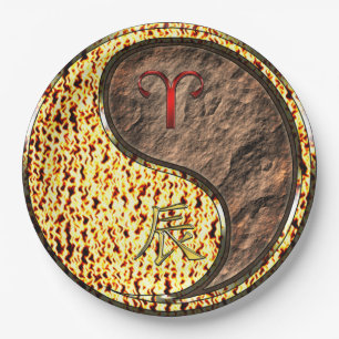 Aries & Earth Dragon Paper Plate