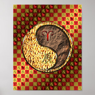 Aries & Earth Dragon Poster