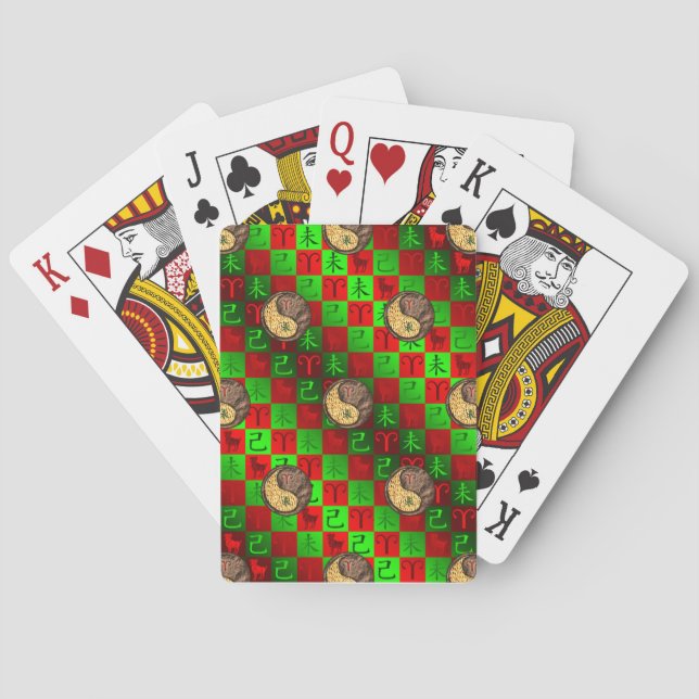 Aries & Earth Goat Playing Cards (Back)