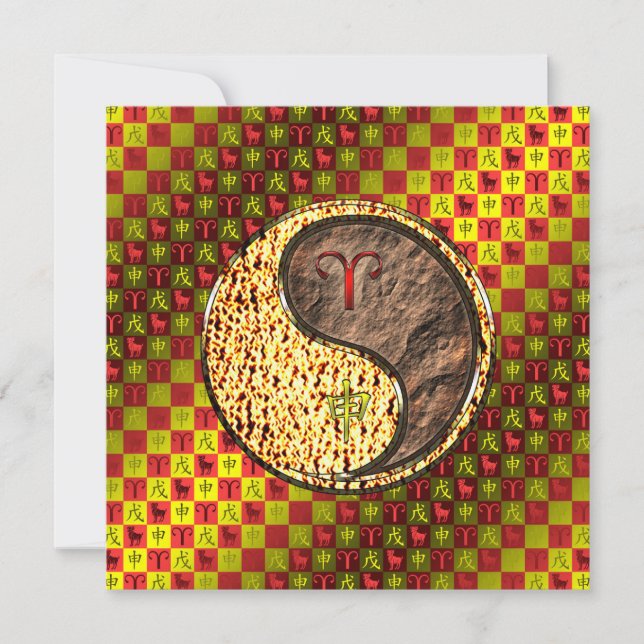 Aries & Earth Monkey Card (Front)