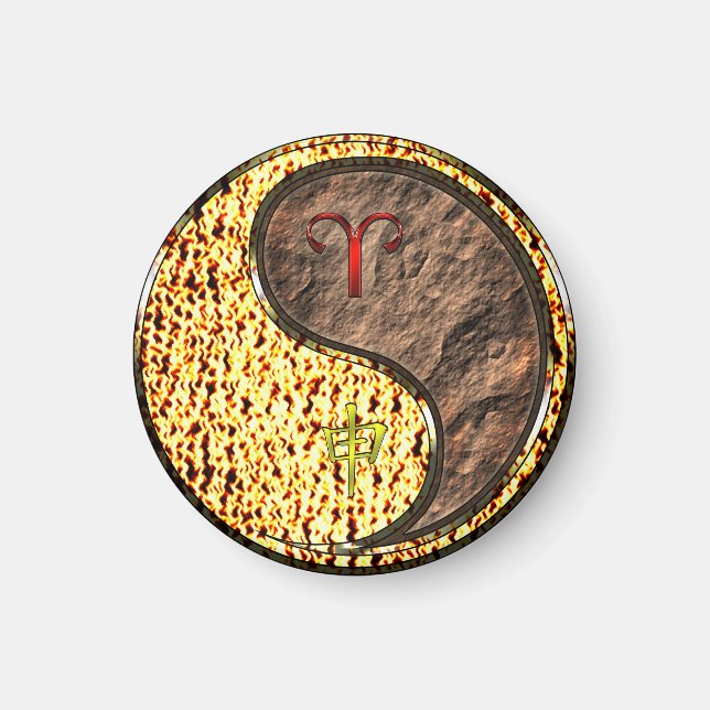 Aries & Earth Monkey Magnet (Front)