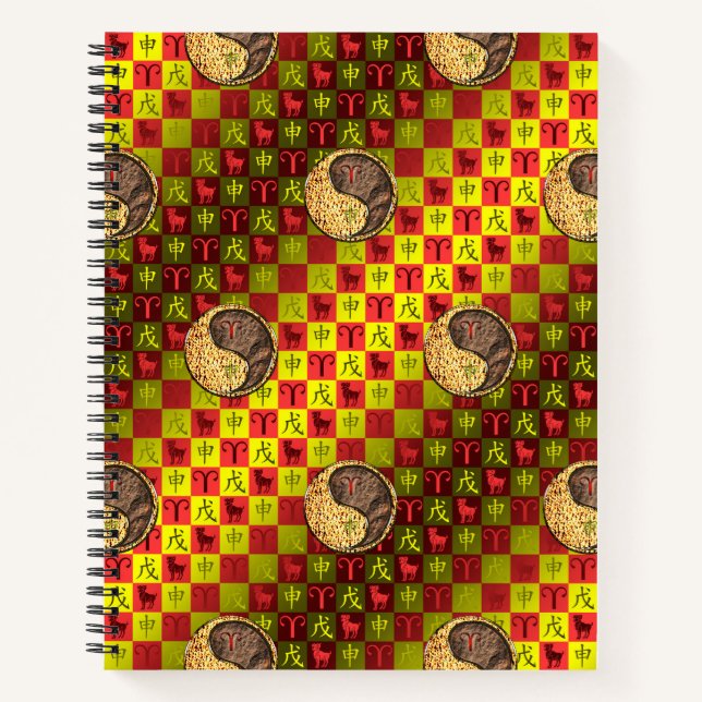 Aries & Earth Monkey Notebook (Front)