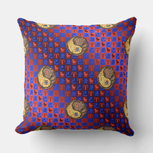 Aries & Earth Ox Throw Pillow