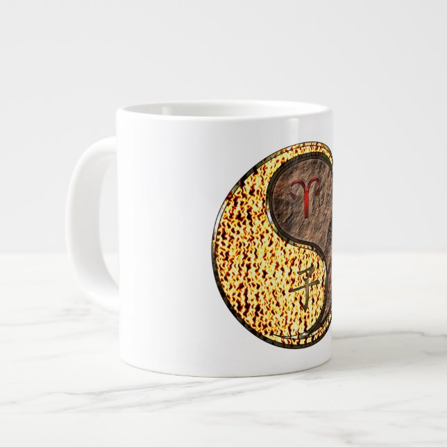 Aries & Earth Rat Large Coffee Mug (Front Left)