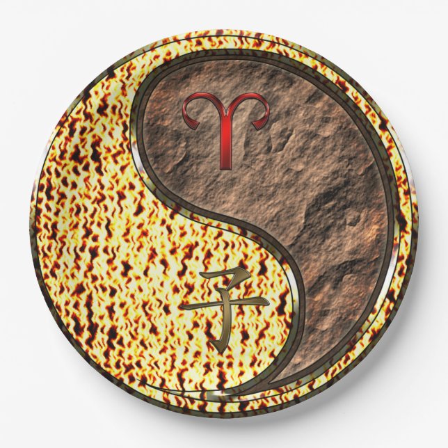 Aries & Earth Rat Paper Plate (Front)