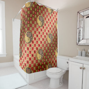 Aries & Earth Rat Shower Curtain
