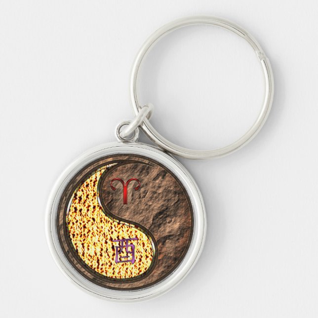 Aries & Earth Rooster Keychain (Front)