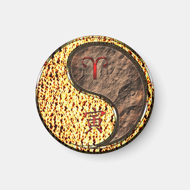 Aries & Earth Tiger Magnet (Front)