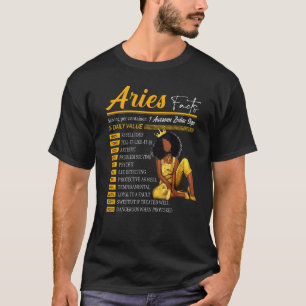 Aries Facts Awesome Zodiac Sign Horoscope Birthday T-Shirt