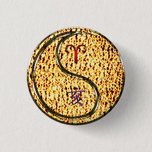 Aries & Fire Boar 1 Inch Round Button