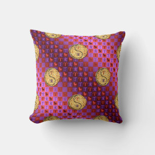 Aries & Fire Boar Throw Pillow