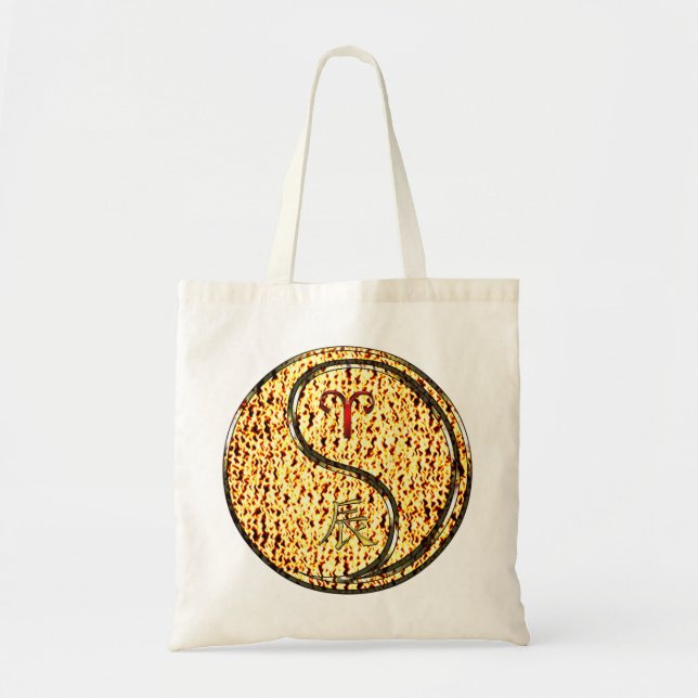 Aries & Fire Dragon Tote Bag (Front)