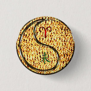 Aries & Fire Goat 1 Inch Round Button