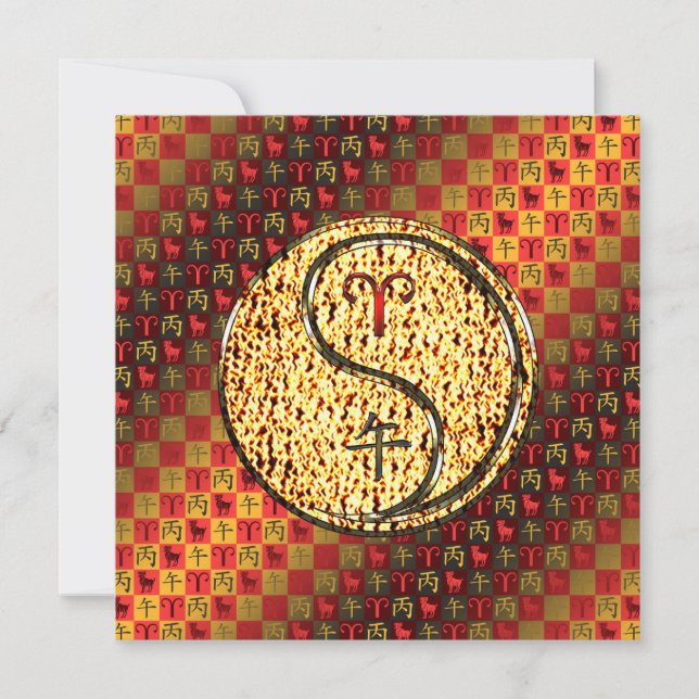 Aries & Fire Horse Card (Front)