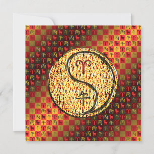 Aries & Fire Horse Card