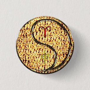 Aries & Fire Monkey 1 Inch Round Button