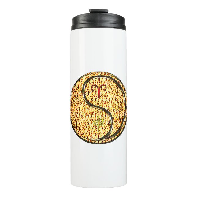 Aries & Fire Monkey Thermal Tumbler (Front)