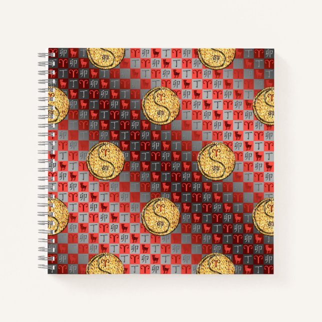 Aries & Fire Rabbit Notebook (Front)