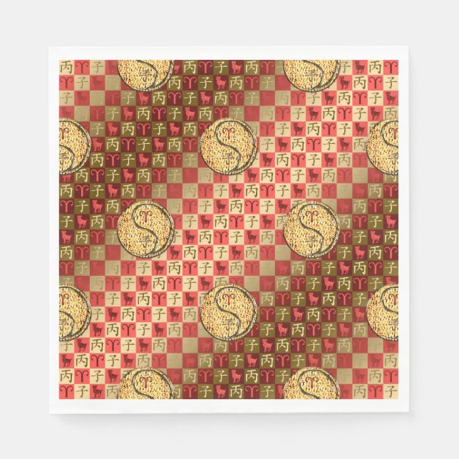 Aries & Fire Rat Napkin (Front)