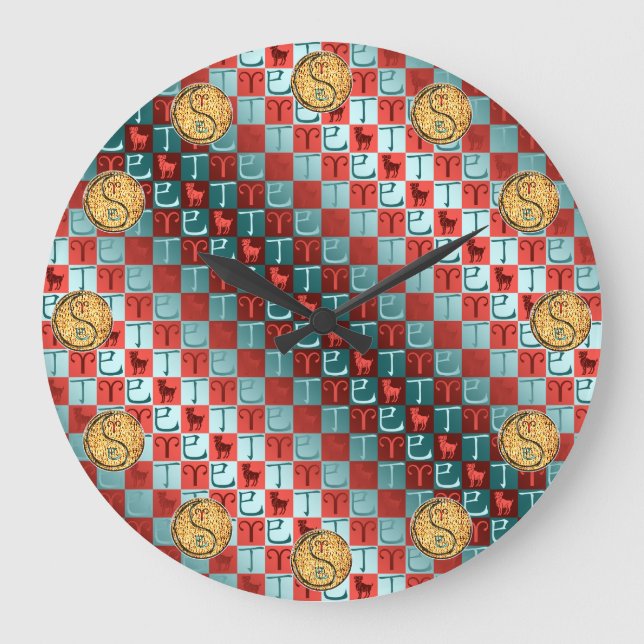 Aries & Fire Snake Large Clock (Front)