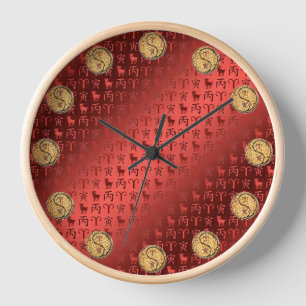 Aries & Fire Tiger Clock