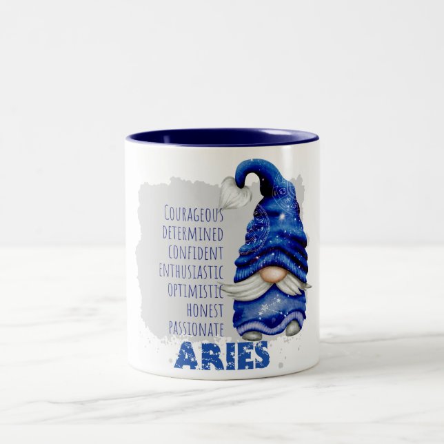 Aries Gnome Two-Tone Coffee Mug (Center)