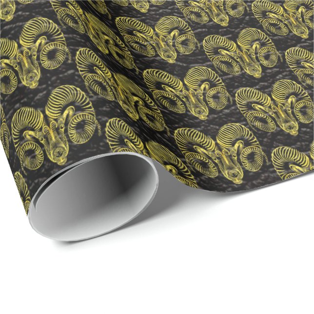 Aries Gold on Leather Wrapping Paper (Roll Corner)
