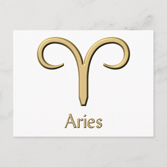Aries Gold Symbol postcards (Front)