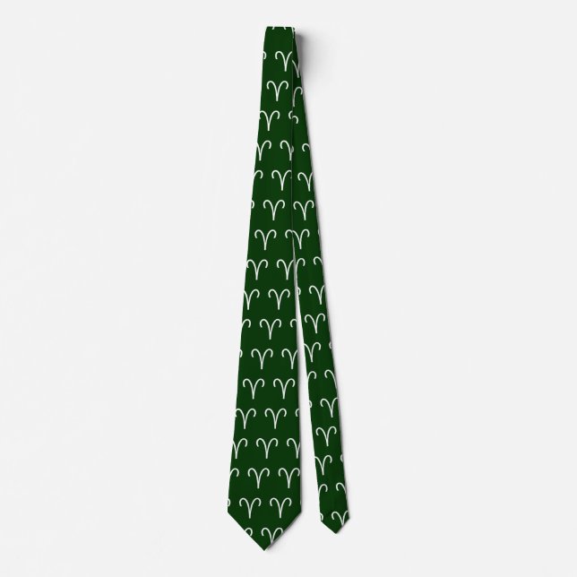 Aries - Green #003300 Tie (Front)