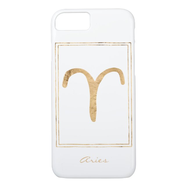 Aries hammered gold astrology zodiac birthday Case-Mate iPhone case (Back)