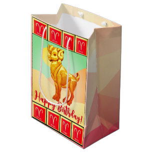 Aries - Happy Birthday Medium Gift Bag