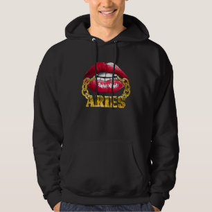 Aries Horoscope Juicy Lips Chain for African Ameri Hoodie