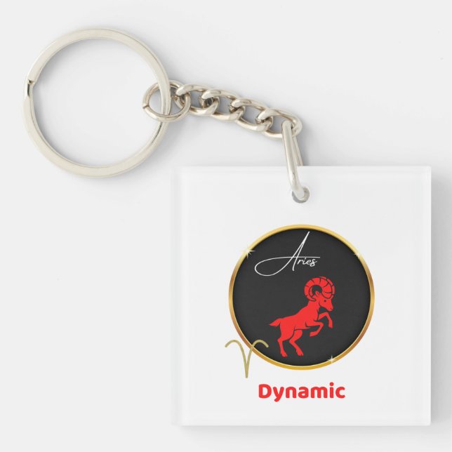 Aries Horoscope  Keychain (Front)