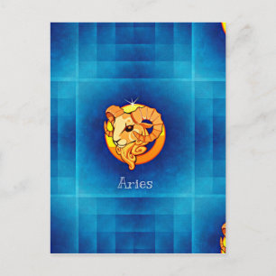 aries horoscope postcard