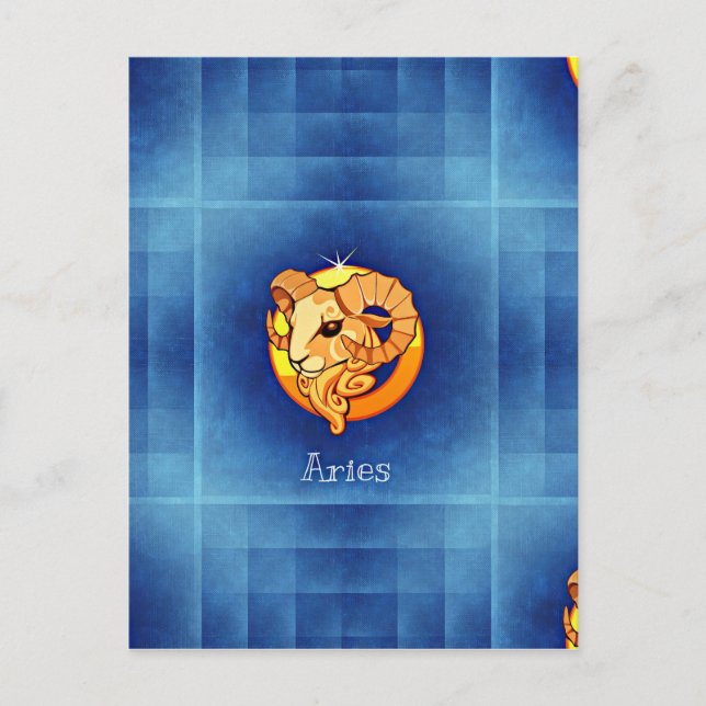 aries horoscope postcard (Front)