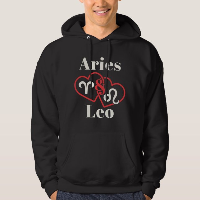 Aries & Leo Couples Zodiac Hoodie (Front)