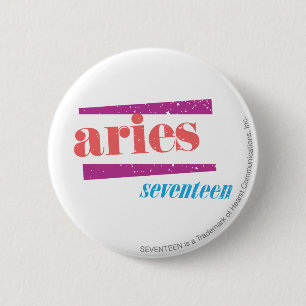 Aries Lt Pink 2 Inch Round Button
