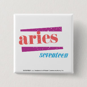 Aries Lt Pink 2 Inch Square Button